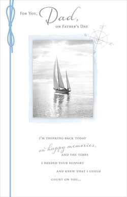 Fathers Day Card - Dad / The Sailboat & Happy Memories