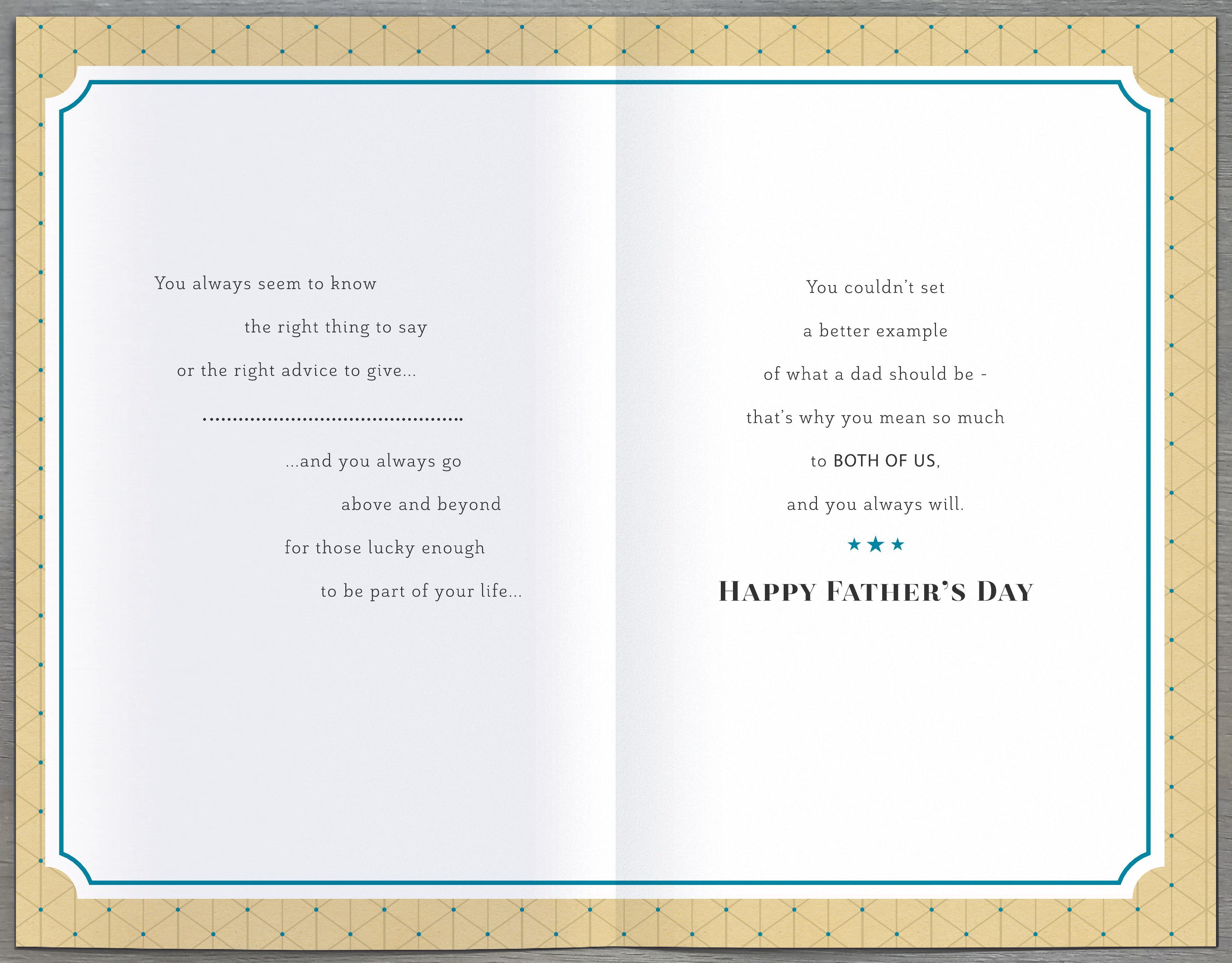 Fathers Day Card - Dad From Both / Sailboat On The Label
