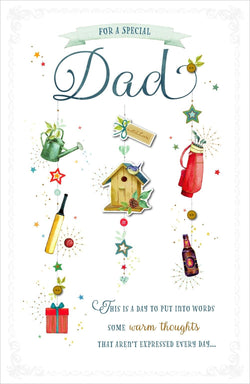 Fathers Day Card - Dad / Bird Feeder & Warm Thoughts