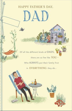 Fathers Day Card - Dad / Relax In Garden