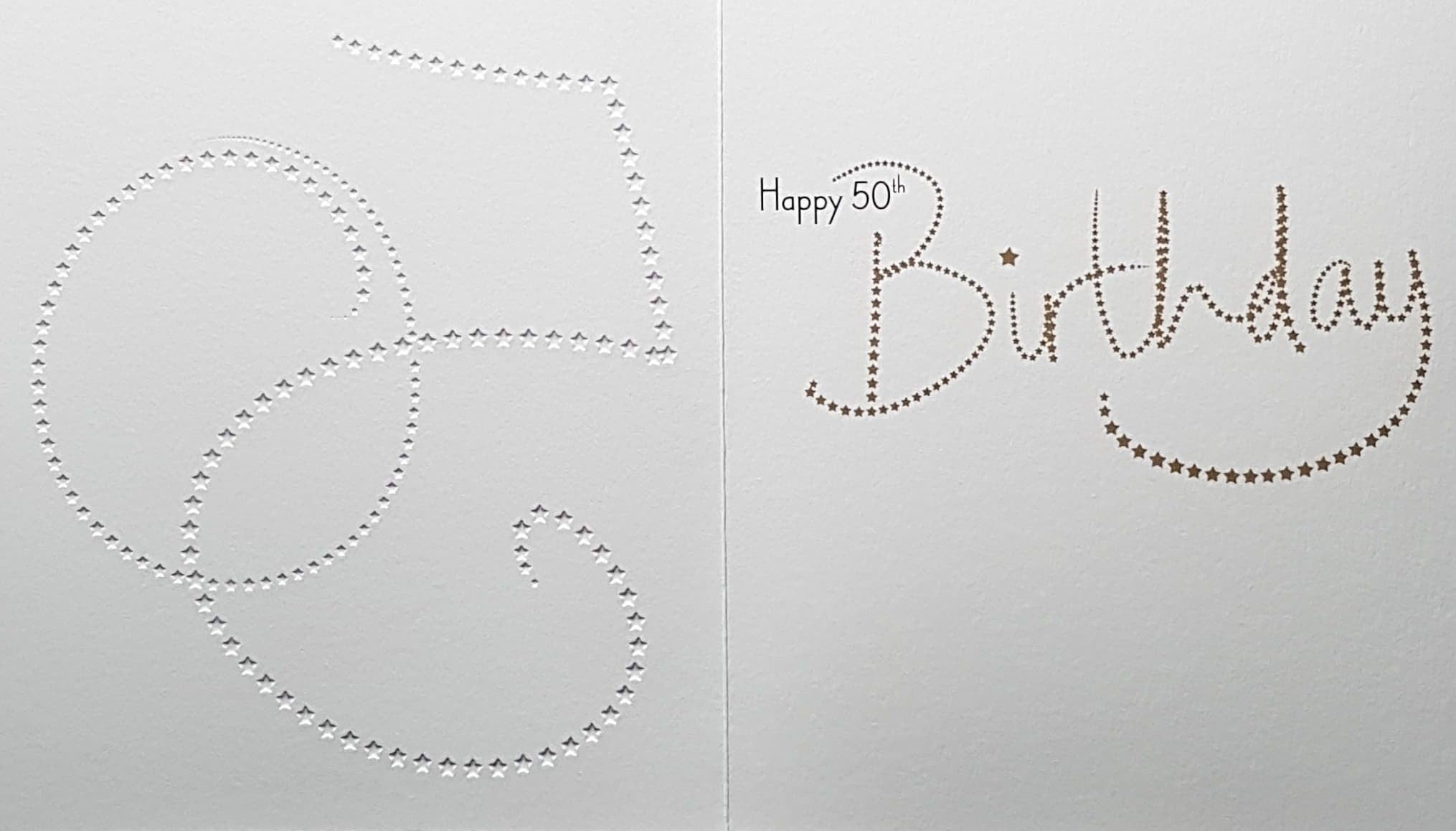 Age 50 Birthday Card - Time To Celebrate & Gold 50