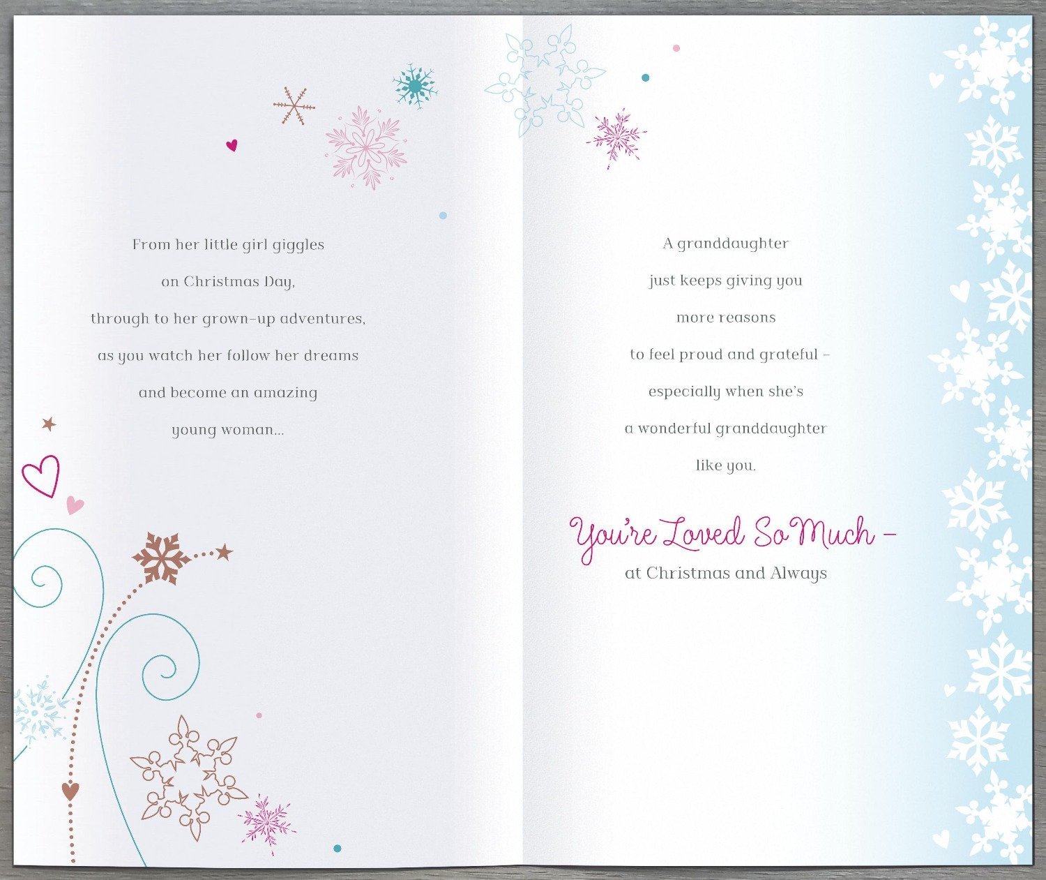 Granddaughter Christmas Card