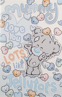 Mummy Mothers Day Card - Blue Love Hearts