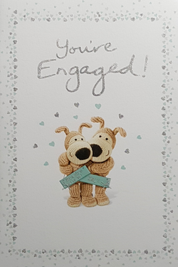 Engagement Card - You're Engaged & Mr Mrs To Be Yay On A Pale Green Card