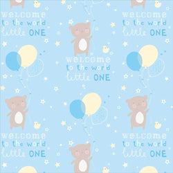 Gift Wrap - Flat Wrap / New Baby Boy (Folded Twice)