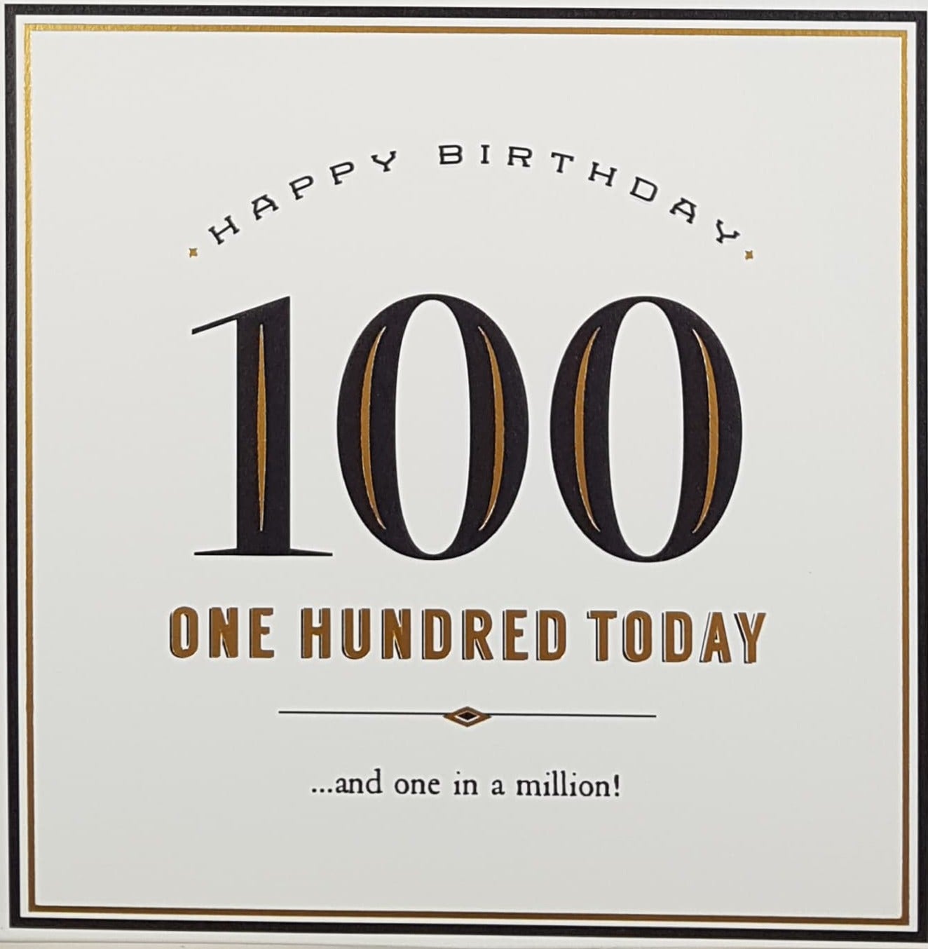 Age 100 Birthday Card - One In A Million!