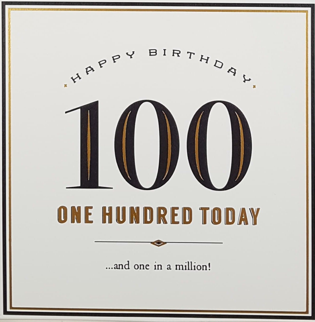 Age 100 Birthday Card - One In A Million! - Card Gallery Online Ireland age-100-birthday-card-one-in-a-million-card-gallery-online-ireland