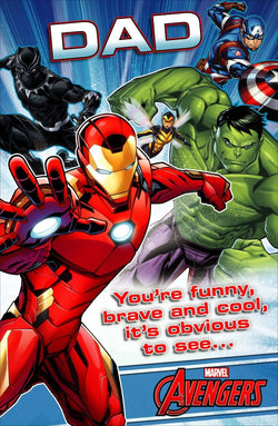 Fathers Day Card - Dad / You're Funny, Brave And Cool...