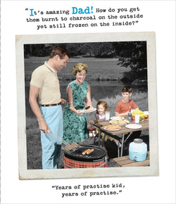 Fathers Day Card - Humour / Years Of Practise.