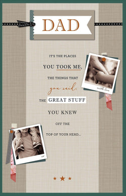 Fathers Day Card - Dad / Pictured Hands In Hug