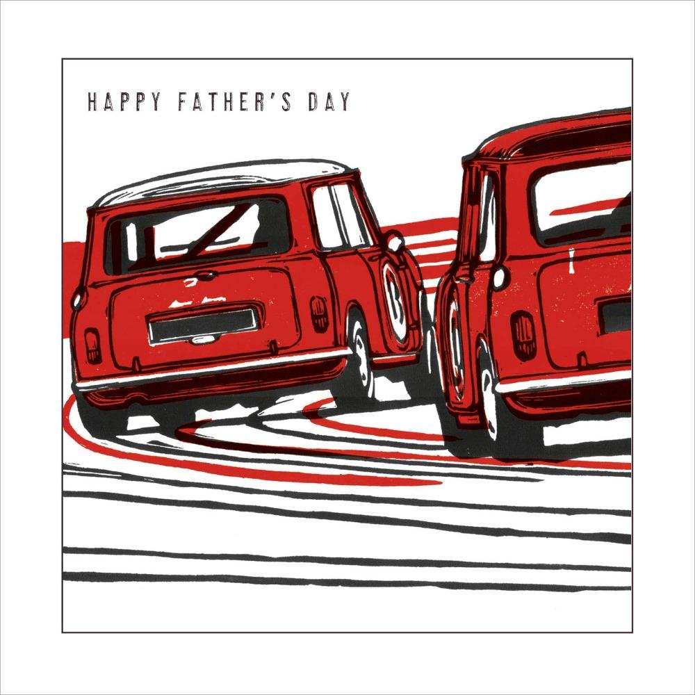 Fathers Day Card - General / Two Small Red Cars