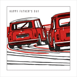Fathers Day Card - General / Two Small Red Cars