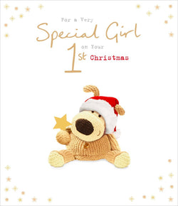 Girl First Christmas Card