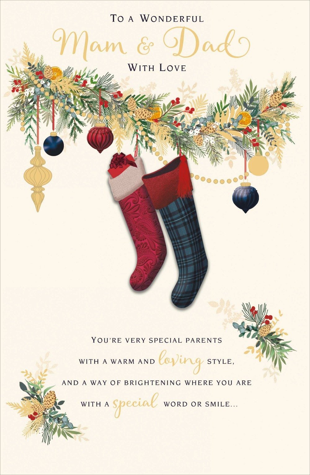 Mum And Dad Christmas Card