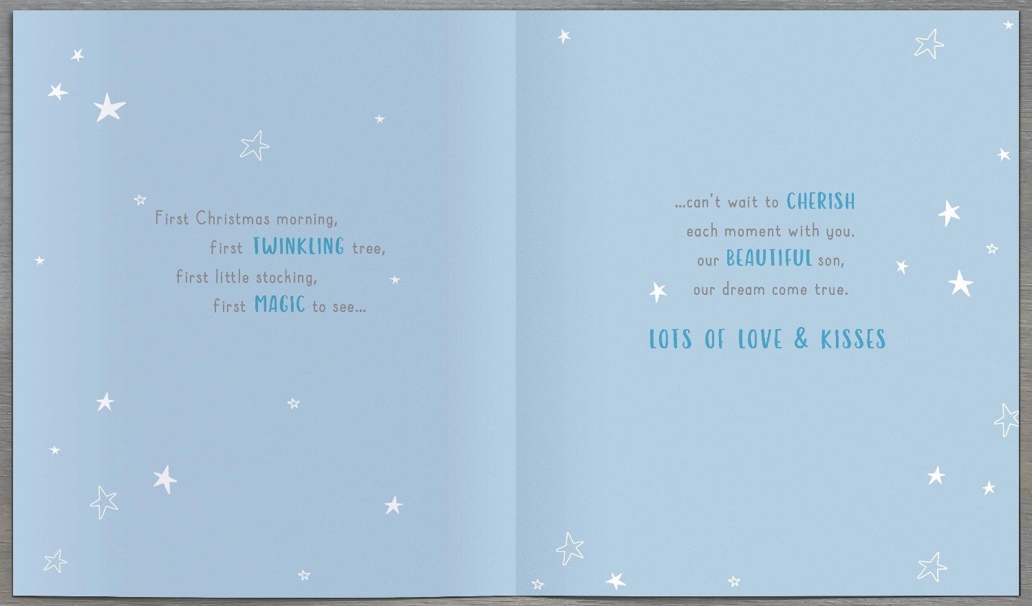 Son First Christmas Card