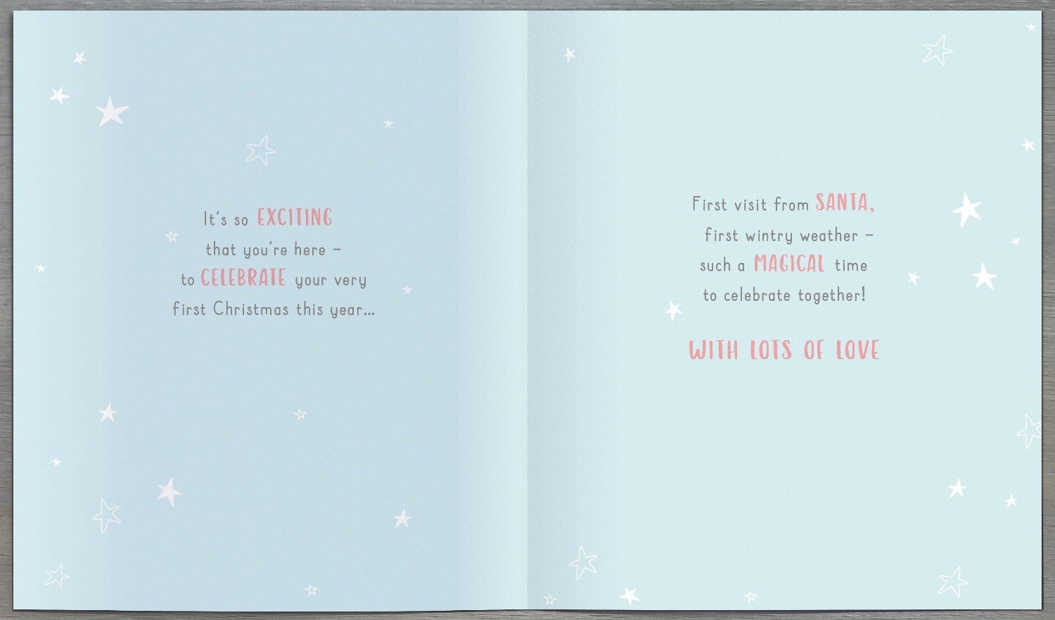 Granddaughter First Christmas Card 