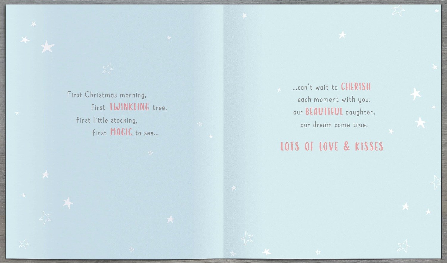 Daughter First Christmas Card