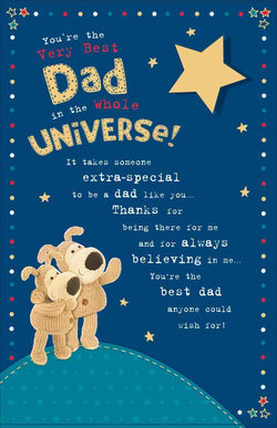 Fathers Day Card - Dad / In The Whole Universe & Two Teddies Watching Sky