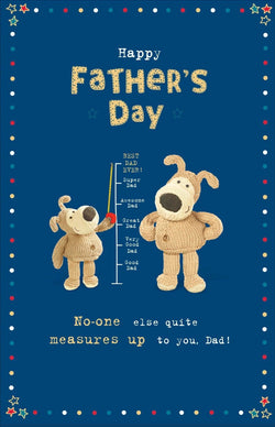 Fathers Day Card - Dad / Measures Up To You & Teddies Measuring Heights