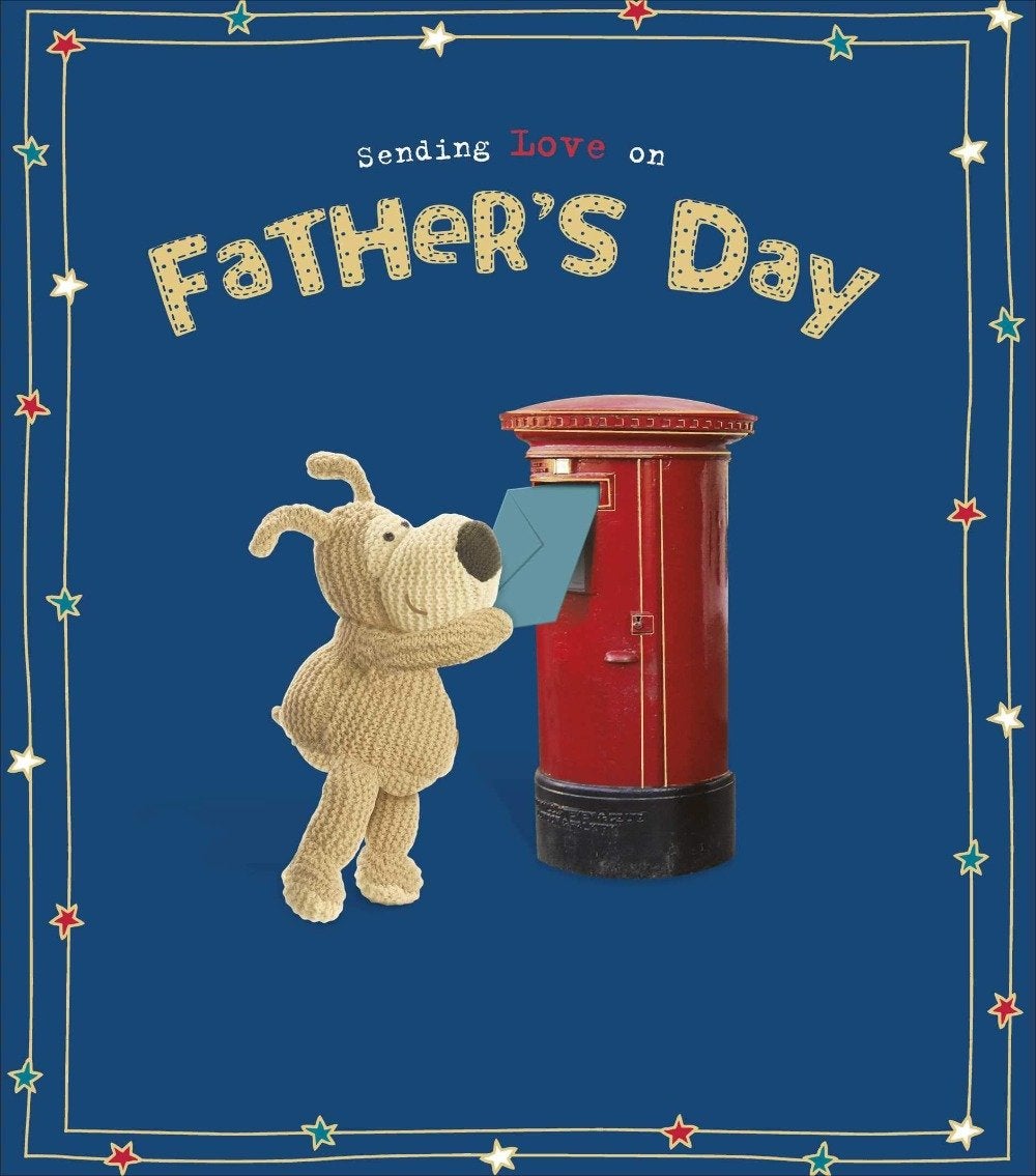 Fathers Day Card - General / Sending Love & Teddy Posting Letter