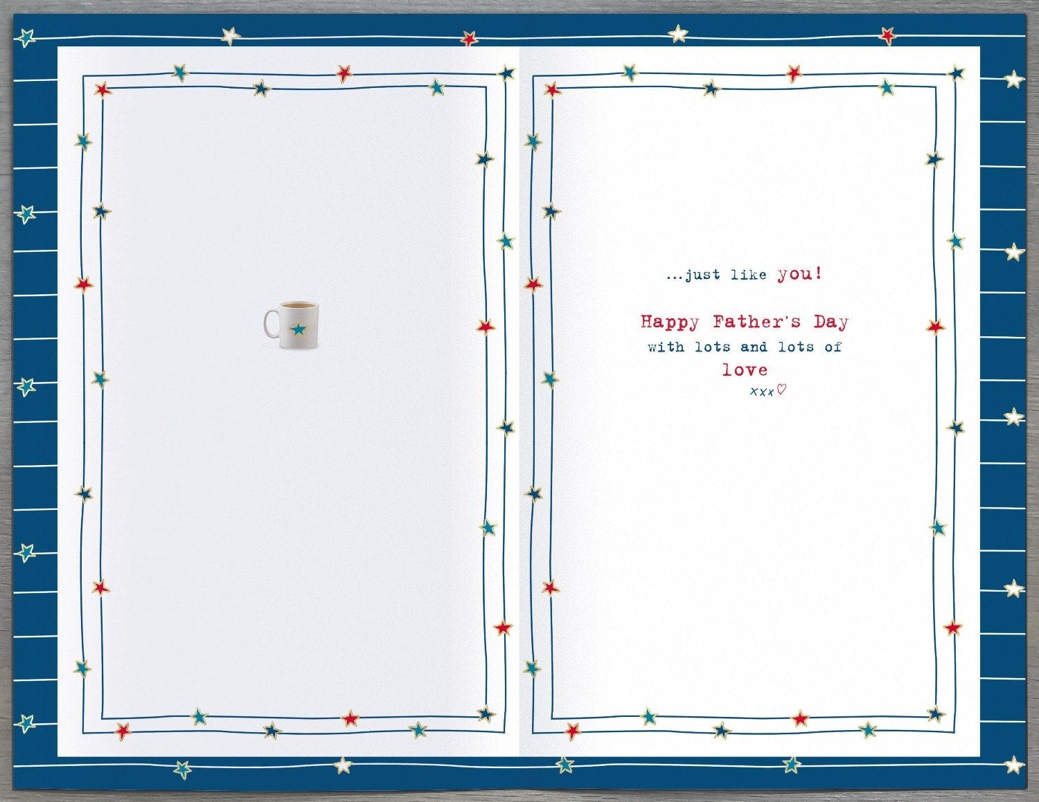 Fathers Day Card - Grandad / A Dog Relaxing On A Blue Sofa