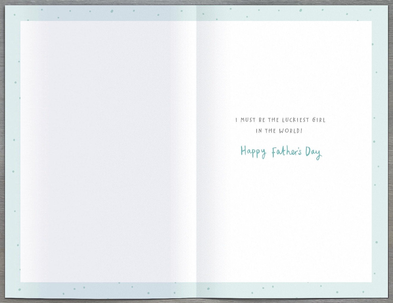 Fathers Day Card - Dad From Daughter / Thanks A Million For All The Things You Do...