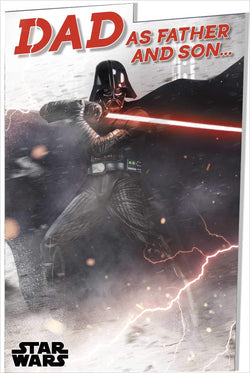 Fathers Day Card - Dad From Son / Lord Vader & Red Lightning