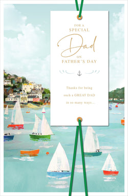 Fathers Day Card - Dad / Sailboats On The Lake
