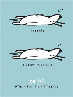 Fathers Day Card - Humour / Resting Your Eyes & Dogs Resting