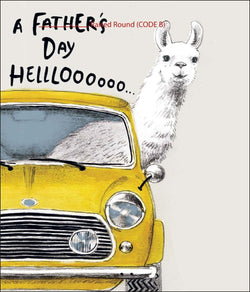 Fathers Day Card - Humour / Hello & Yellow Car