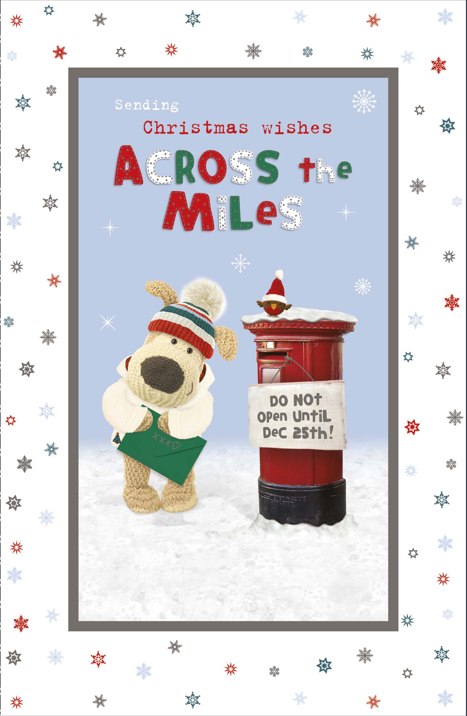 Across The Miles Christmas Card - Lots Of Love & Post Box