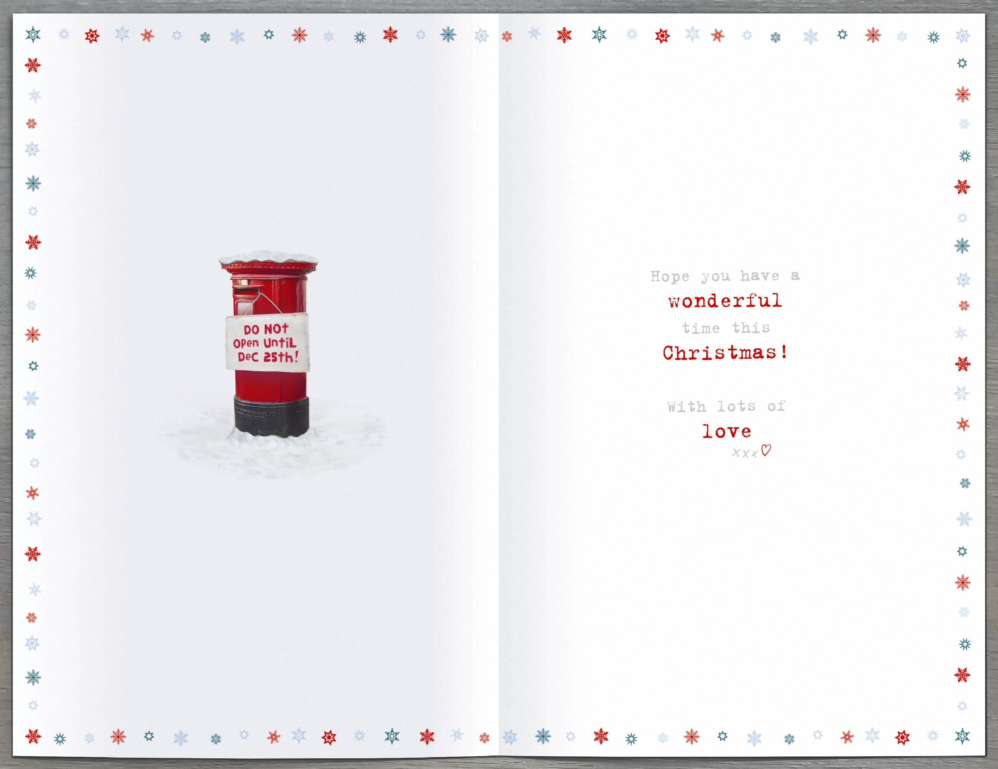 Across The Miles Christmas Card - Lots Of Love & Post Box