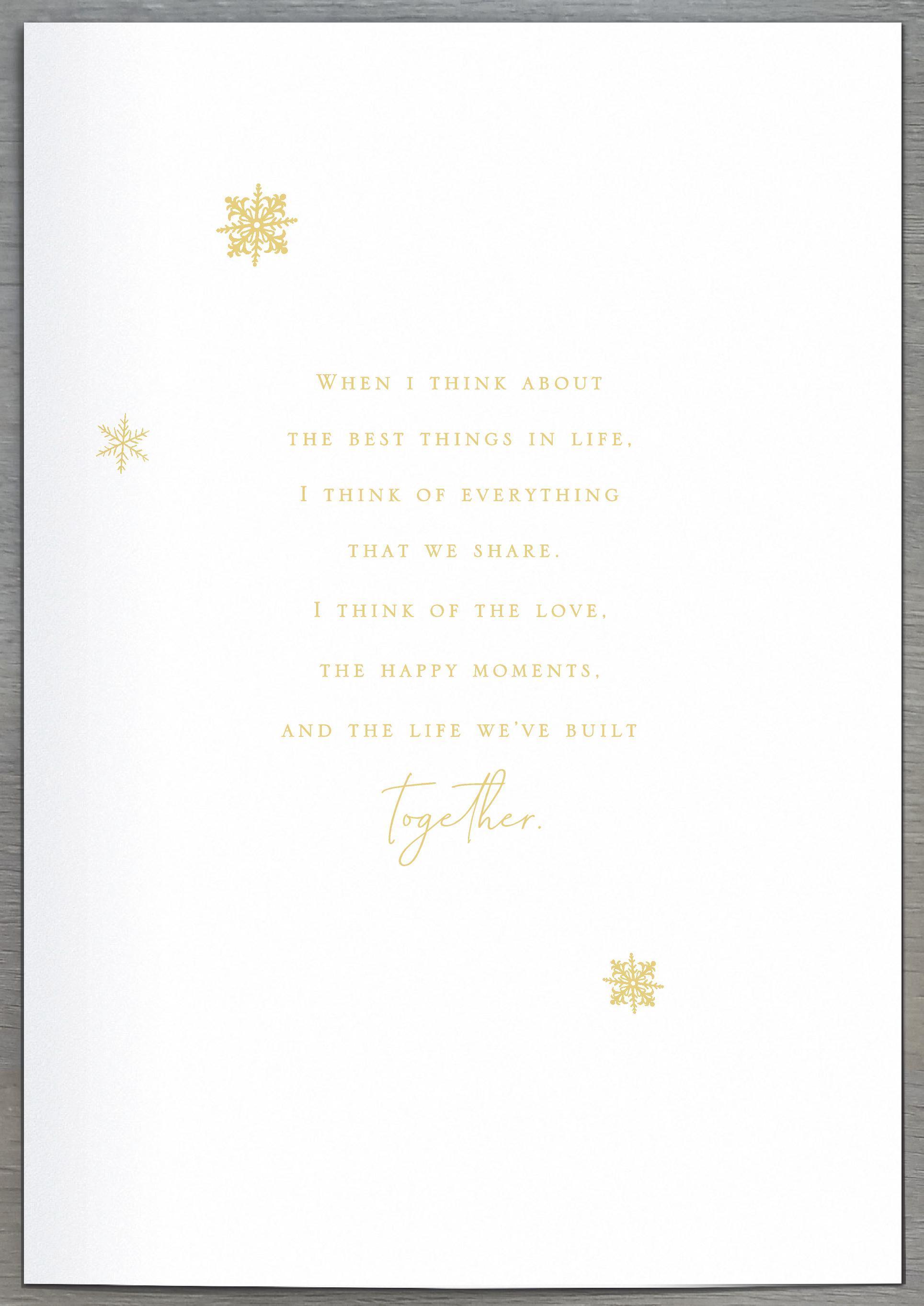 One I Love Christmas Card - I Feel Lucky To Have You By My Side & Heart With Roses