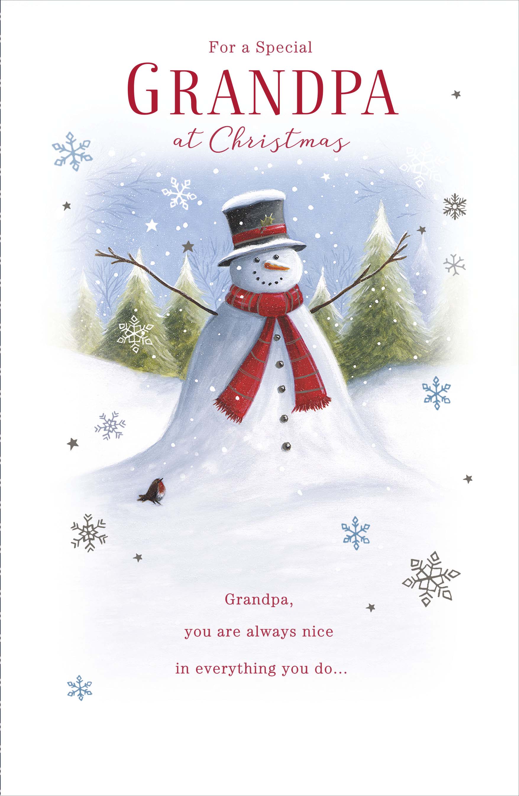 Grandpa Christmas Card - Always Nice & Cuckoo