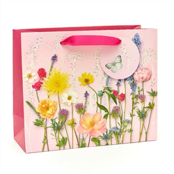 Gift Wrap - Gift Bag / Medium - Meadow On The Pink Background