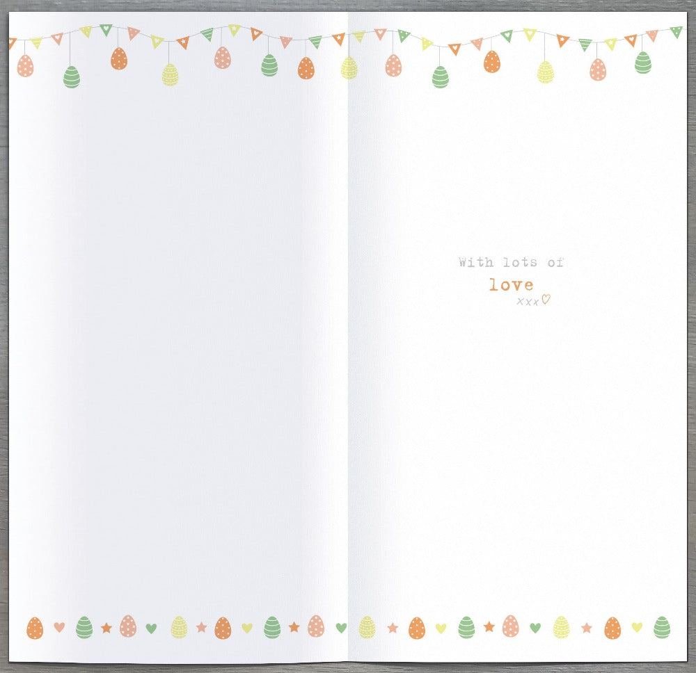 Easter Card - Just For You / A Cute Knitted Dog Holding Easter Egg