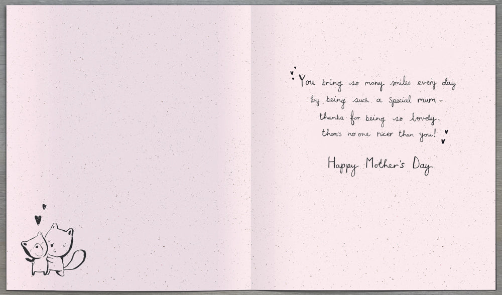 Just For You Mum Mothers Day Card - Bunny With Love Bouquet