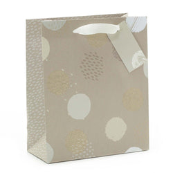 Gift Wrap - Gift Bag / Medium - Spots On Beige Backgraund