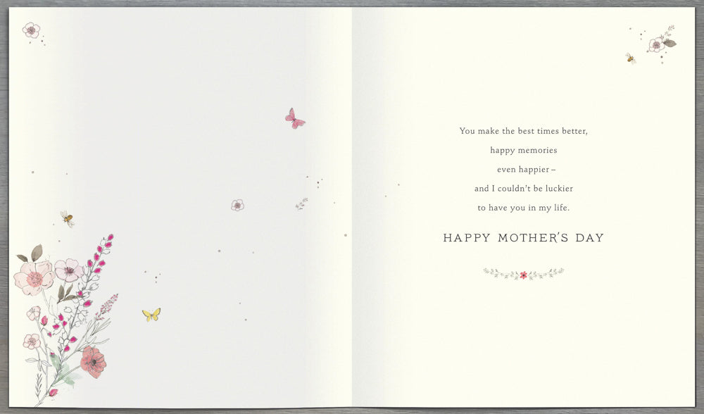 General Mothers Day Card - With Love On Mother's Day & Decorated Floral Cover