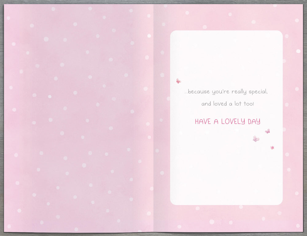 Grandma Mothers Day Card - Elephant Holding Bouquet / Coming Just For You