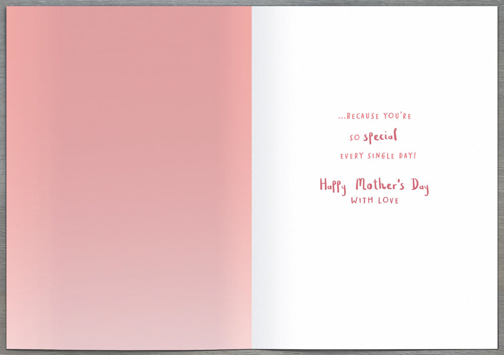 Grandma Mothers Day Card - Cute Teddy Holding Sunflowers