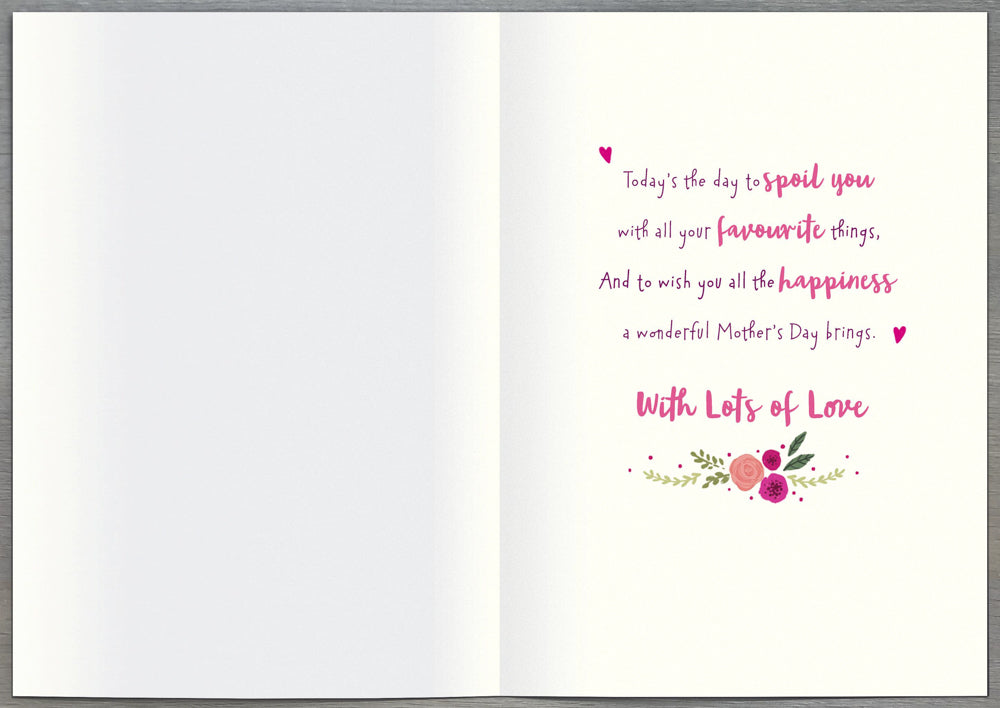 Mum Mothers Day Cards - Kindness Caring Friendly Chat & Bunny in a Heart