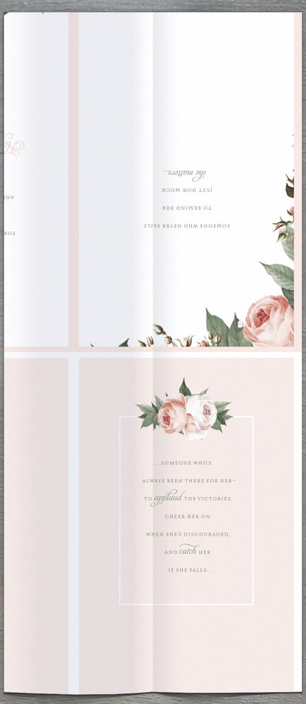 Mum From Daughter Mothers Day Card - Poem On Floral Cover