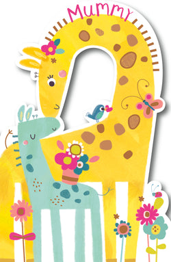 Mummy Mothers Day Card - Giraffe And Calf