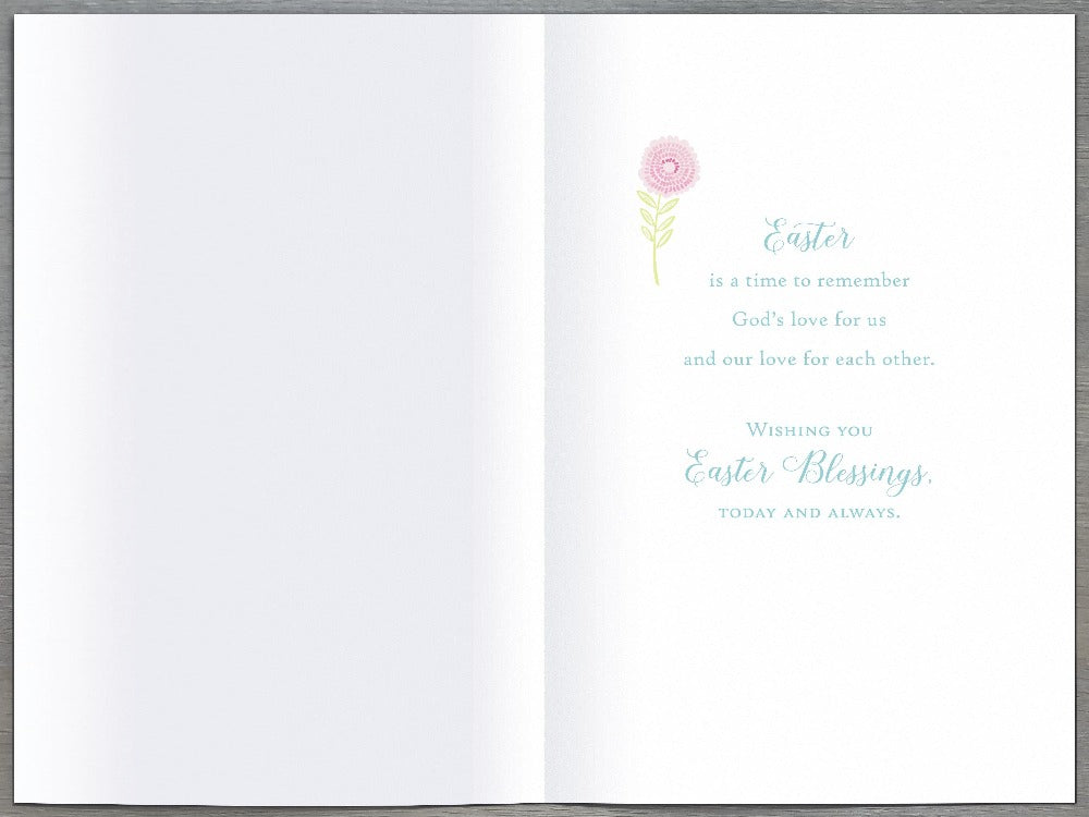 Easter Card - 'The Lord Has Risen' & Colourful Flowers