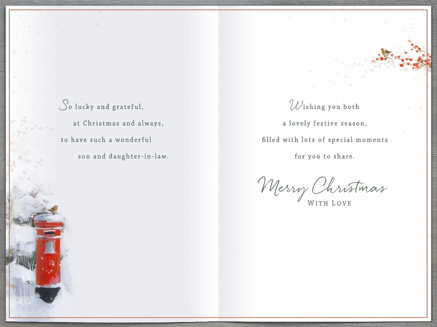 Son And Daughter In Law Christmas Card