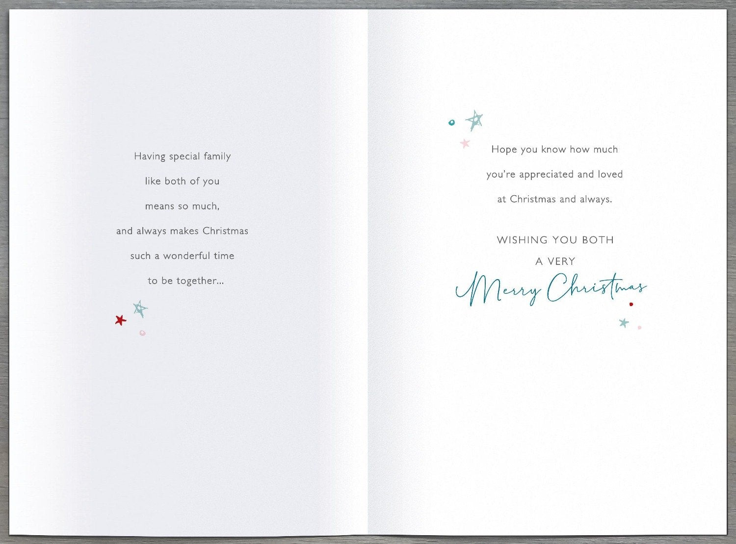 Son And Daughter In Law Christmas Card