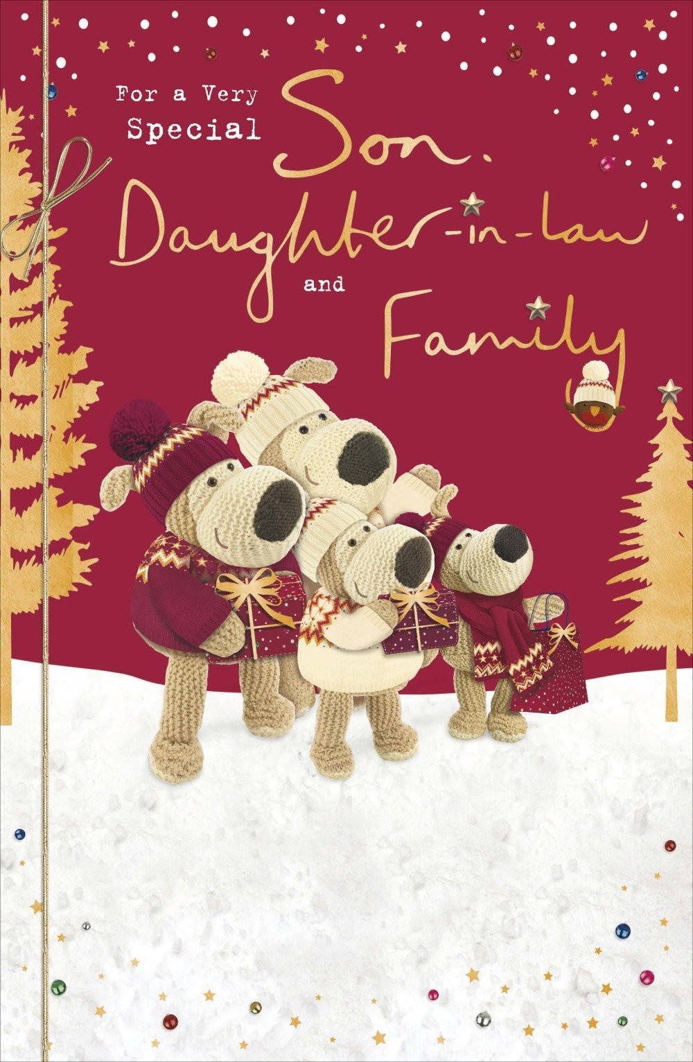 Son, Daughter In Law And Family Christmas Card