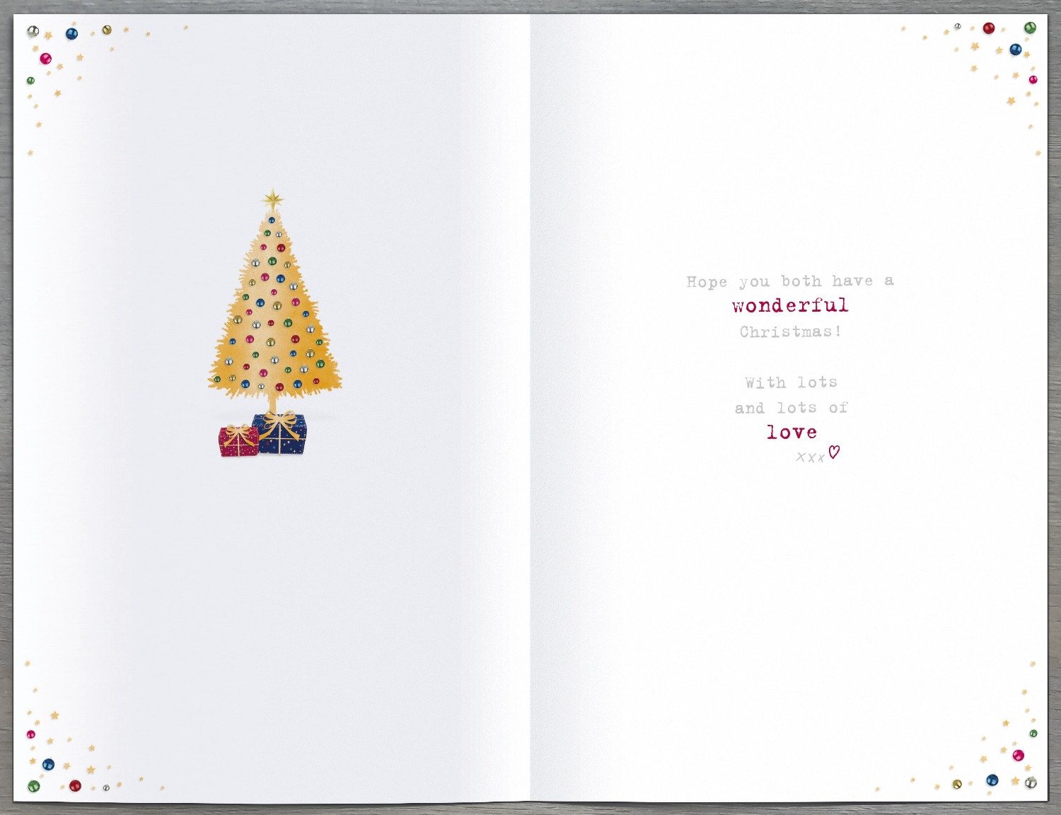 To Both Of You Christmas Card