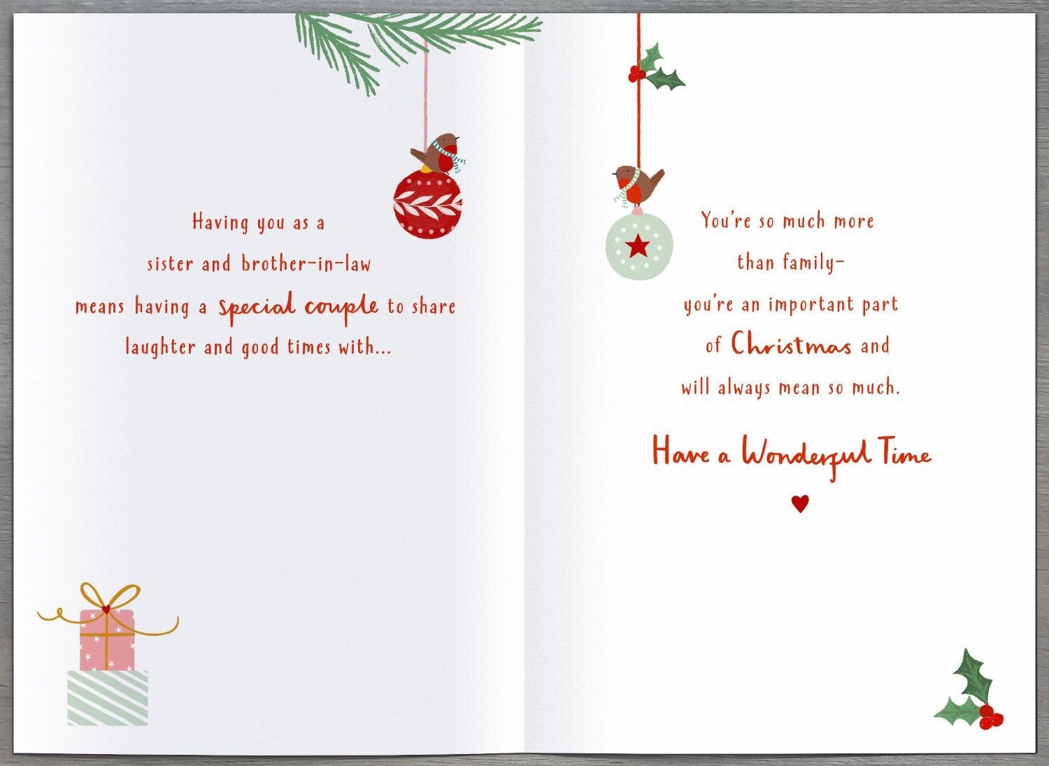 Sister And Brother-In-Law Christmas Card